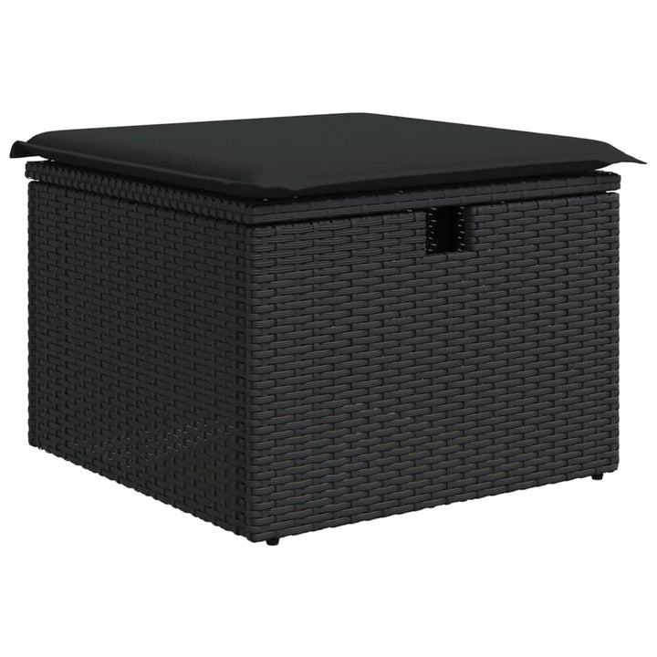 sofasæt til haven 8 dele med hynder polyrattan sort