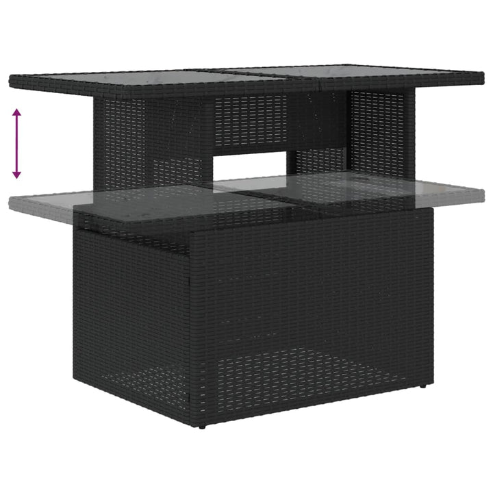 sofasæt til haven 8 dele med hynder polyrattan sort