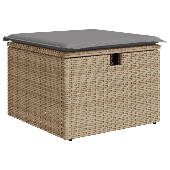 sofasæt til haven 9 dele med hynder polyrattan beige