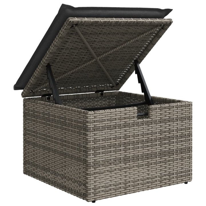 sofasæt til haven 8 dele med hynder polyrattan grå