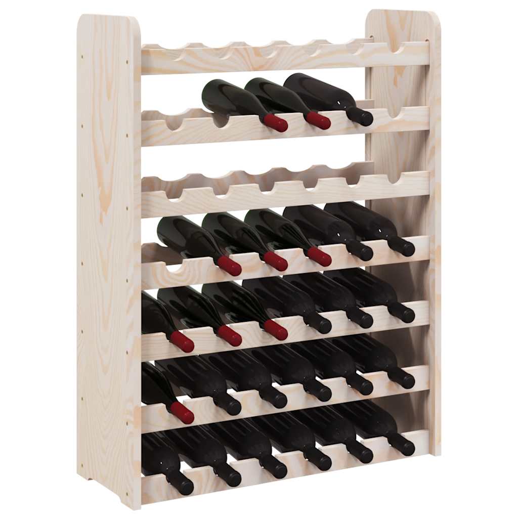 vinreol 67,5x25x87 cm massivt fyrretræ