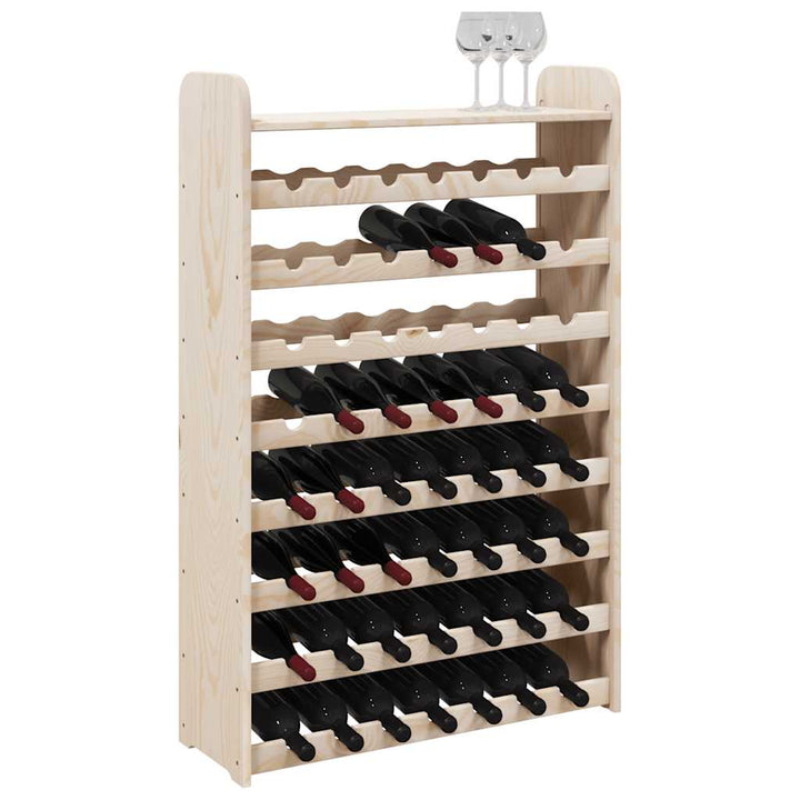 vinreol med topplade 72,5x25x111,5 cm massivt fyrretræ