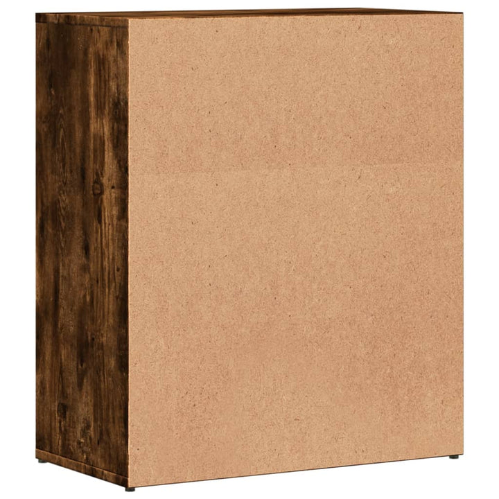 skænke 2 stk. 60x31x70 cm konstrueret træ røget egetræsfarve