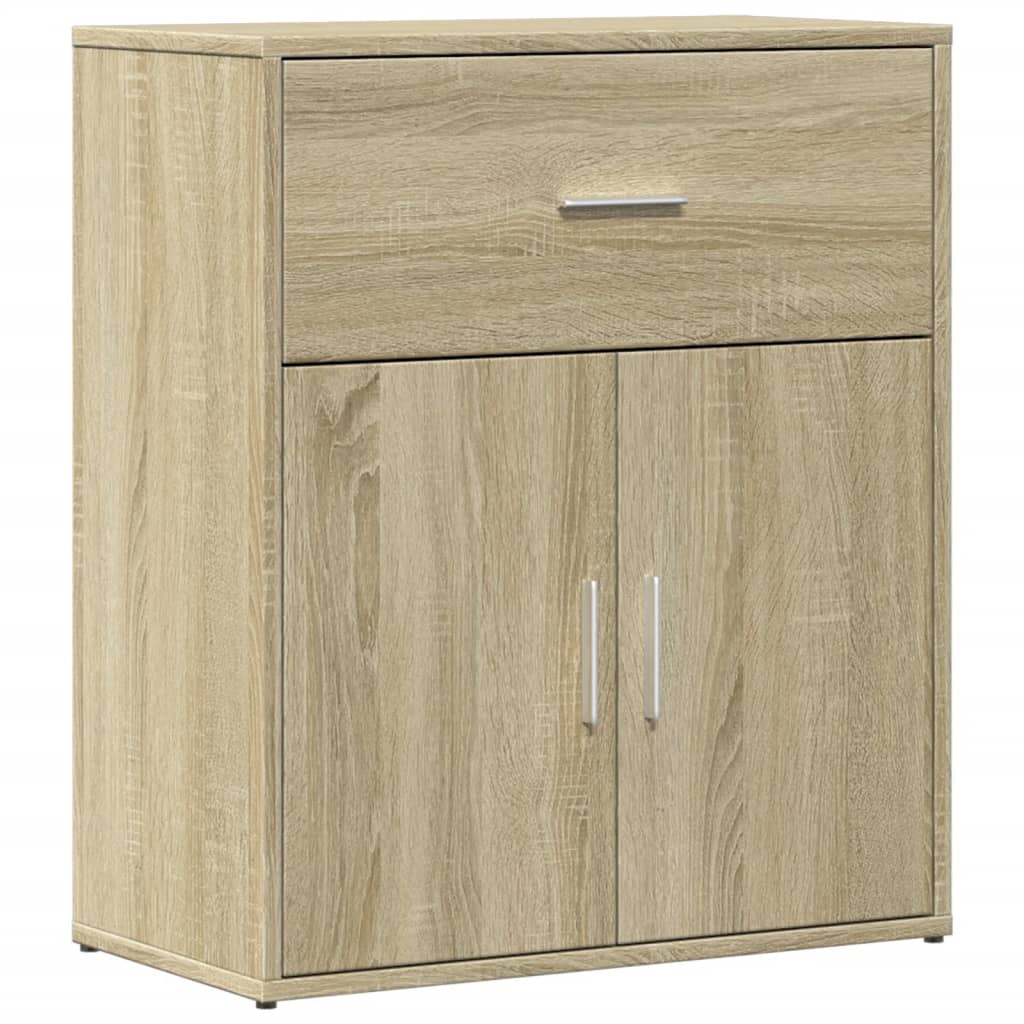 skænke 2 stk. 60x31x70 cm konstrueret træ sonoma-eg