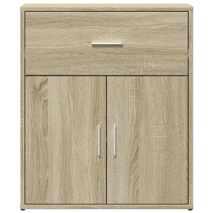 skænke 2 stk. 60x31x70 cm konstrueret træ sonoma-eg