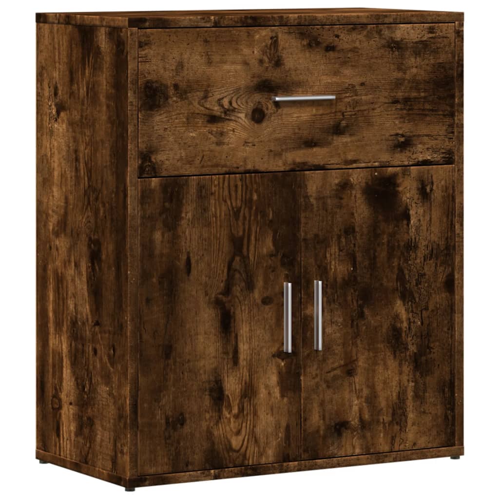 skænke 2 stk. 60x31x70 cm konstrueret træ røget egetræsfarve