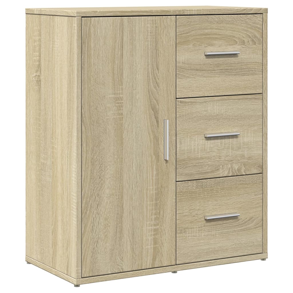 skænke 2 stk. 60x31x70 cm konstrueret træ sonoma-eg