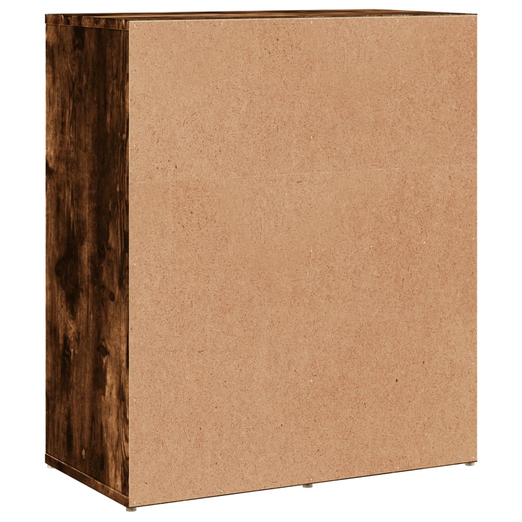 skænke 2 stk. 60x31x70 cm konstrueret træ røget egetræsfarve