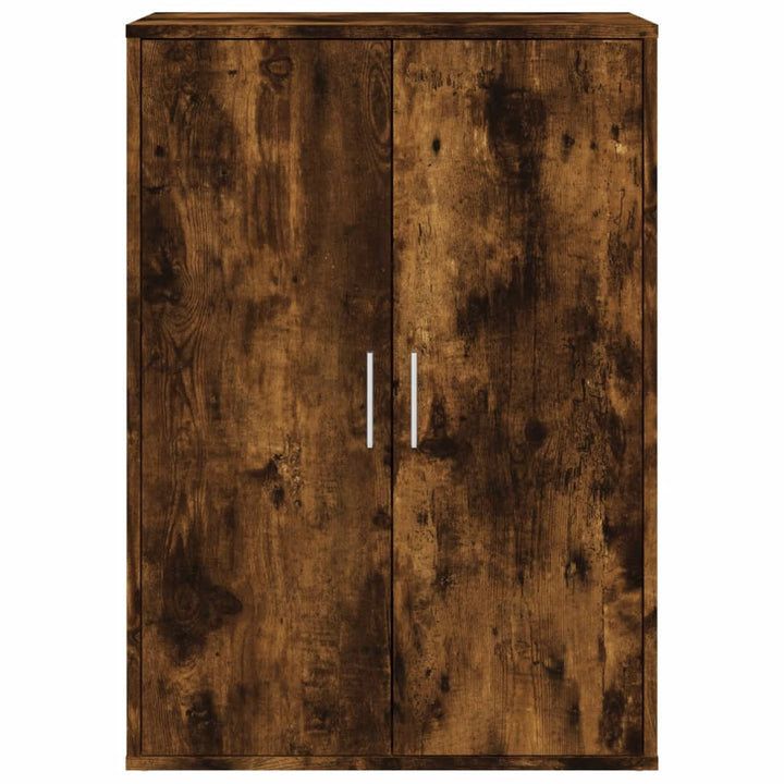 kommoder 2 stk. 60x31x84 cm konstrueret træ røget egetræsfarve