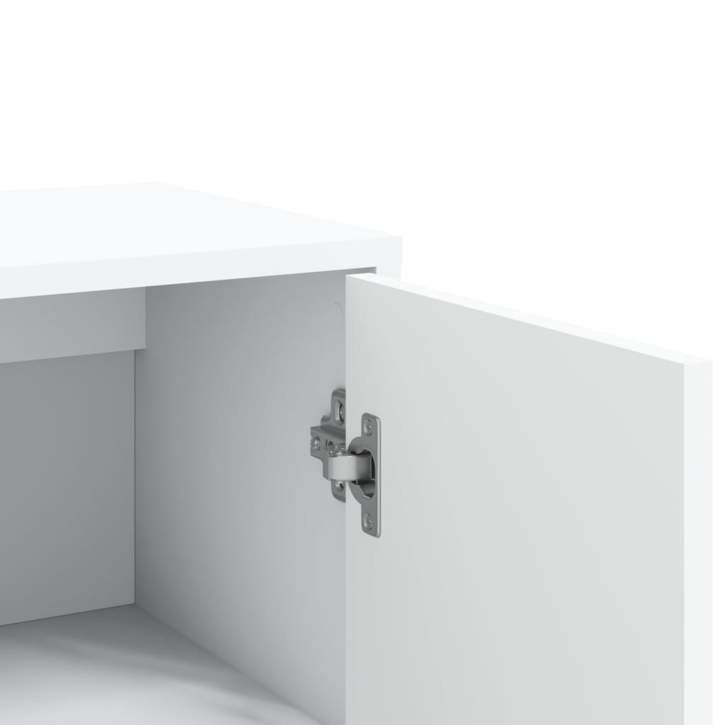 kommoder 3 stk. 60x31x84 cm konstrueret træ hvid
