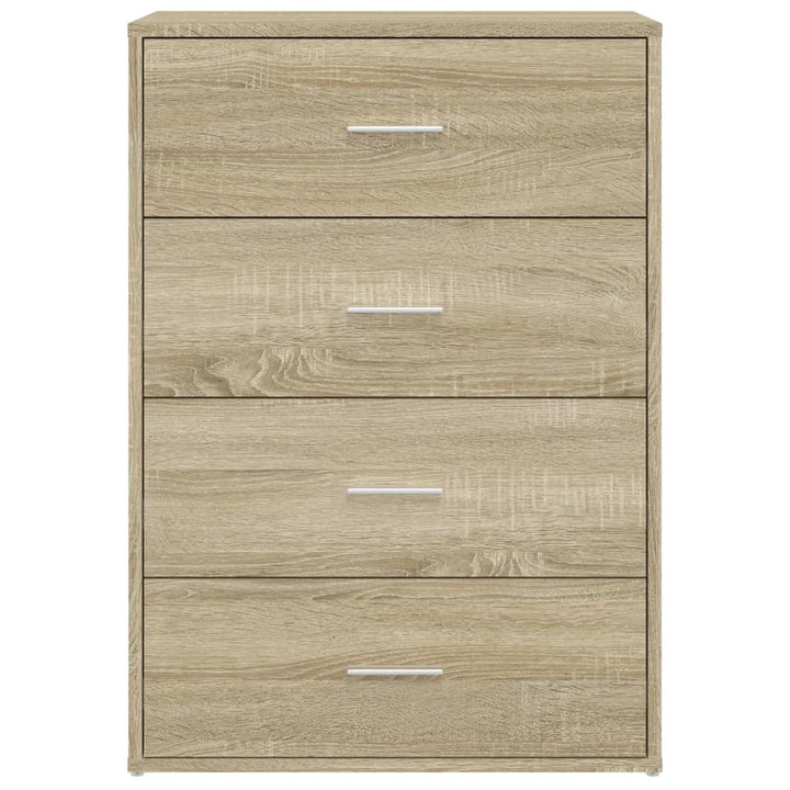 kommoder 2 stk. 60x31x84 cm konstrueret træ sonoma-eg
