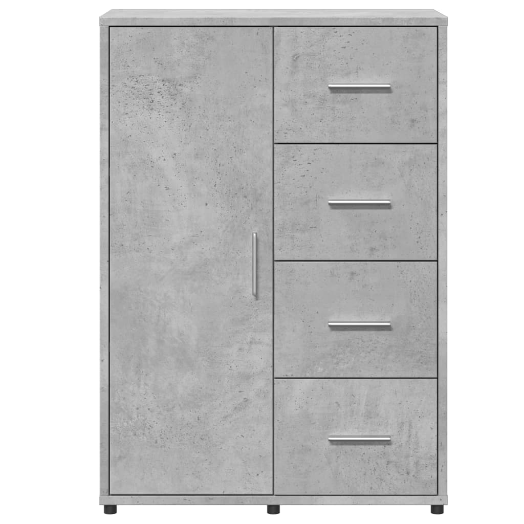kommoder 2 stk. 60x31x84 cm konstrueret træ betongrå