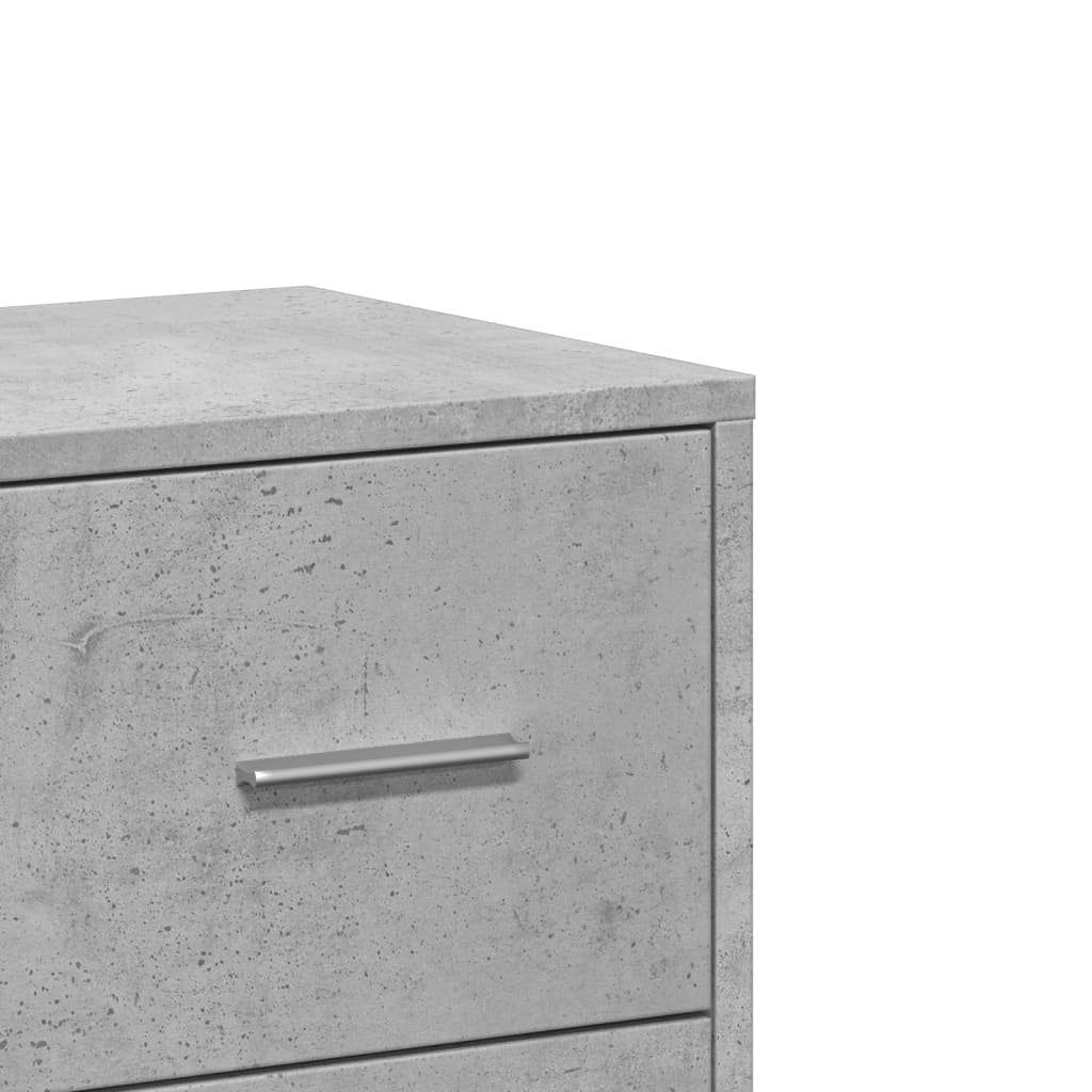 kommoder 2 stk. 60x31x84 cm konstrueret træ betongrå