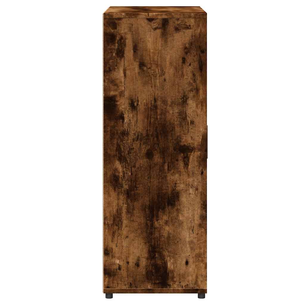 kommoder 2 stk. 60x31x84 cm konstrueret træ røget egetræsfarve