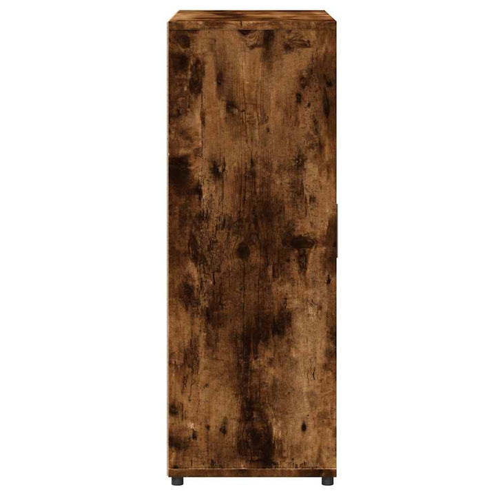 kommoder 2 stk. 60x31x84 cm konstrueret træ røget egetræsfarve