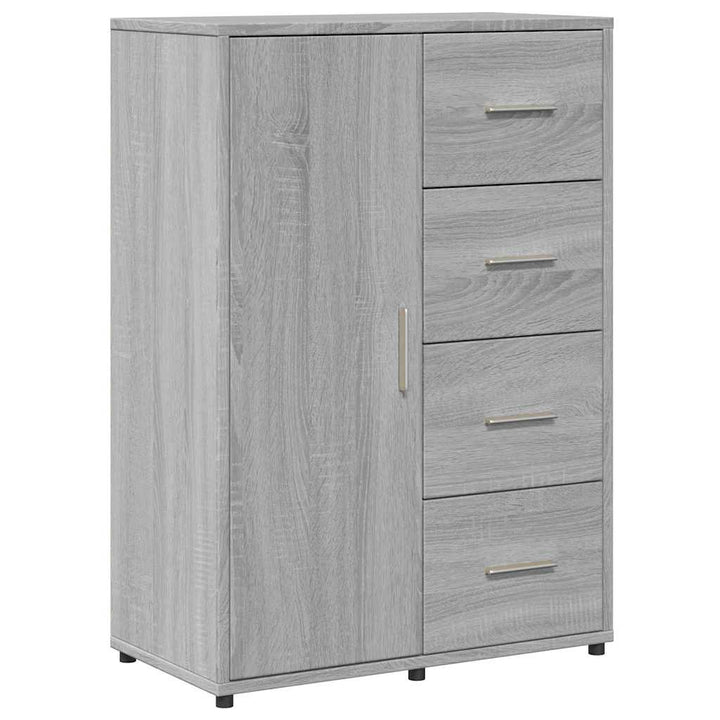 kommoder 2 stk. 60x31x84 cm konstrueret træ grå sonoma-eg