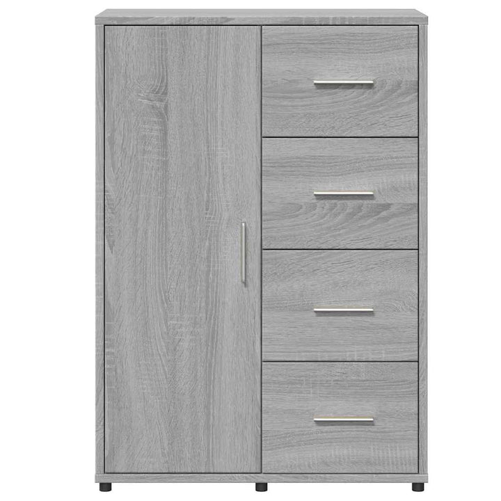 kommoder 2 stk. 60x31x84 cm konstrueret træ grå sonoma-eg