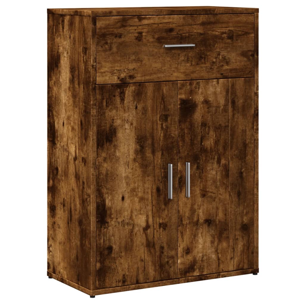 skænke 2 stk. 60x30x84 cm konstrueret træ røget egetræsfarve