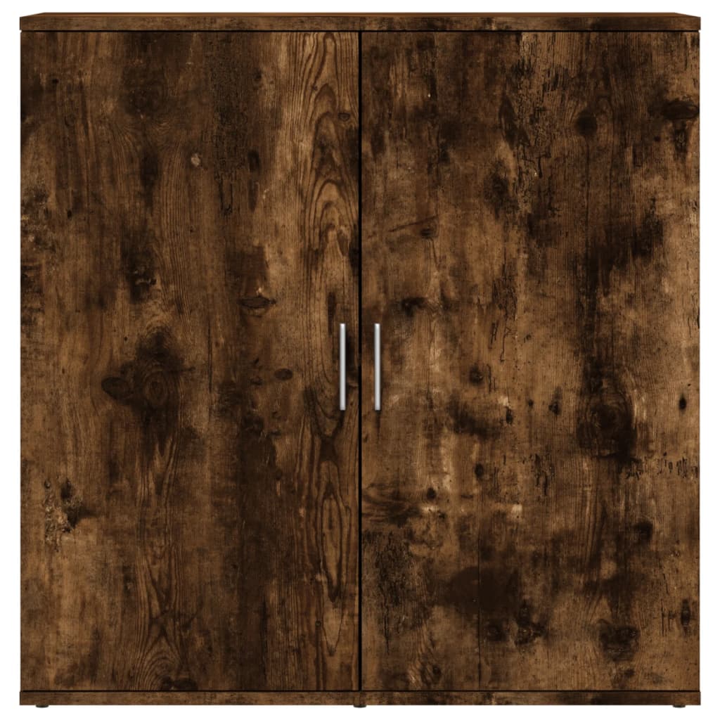 skænke 2 stk. 79x38x80 cm konstrueret træ røget egetræsfarve