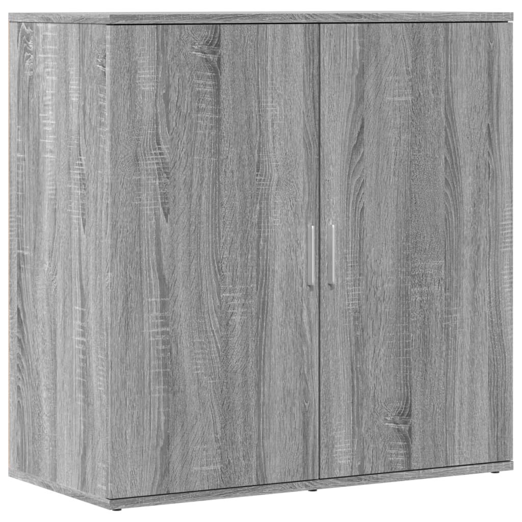 skænke 2 stk. 79x38x80 cm konstrueret træ grå sonoma-eg