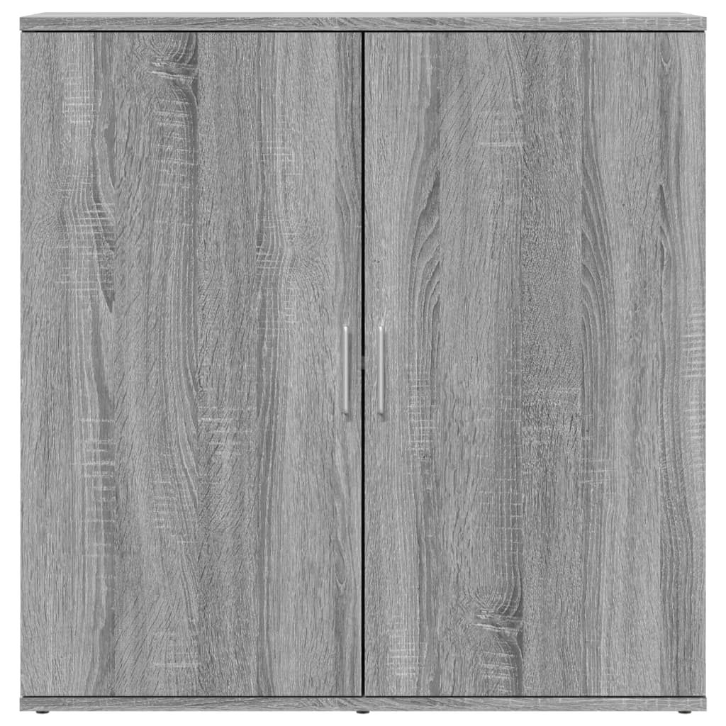 skænke 2 stk. 79x38x80 cm konstrueret træ grå sonoma-eg