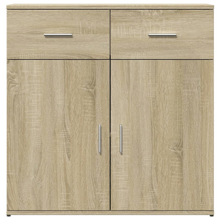skænke 2 stk. 79x38x80 cm konstrueret træ sonoma-eg