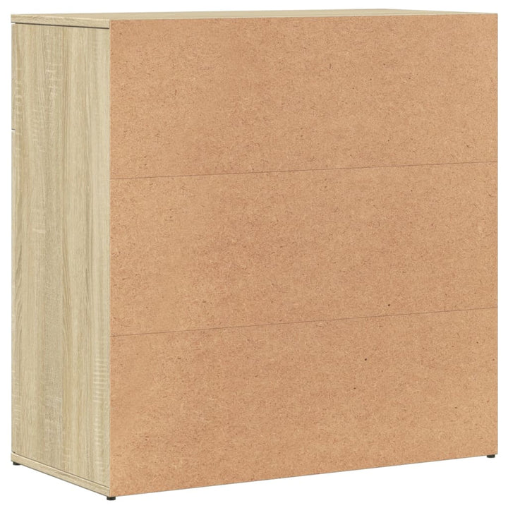 skænke 2 stk. 79x38x80 cm konstrueret træ sonoma-eg