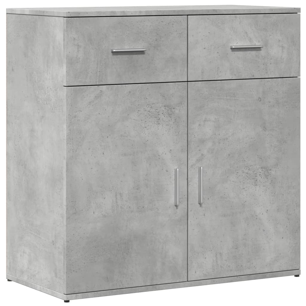skænke 2 stk. 79x38x80 cm konstrueret træ betongrå