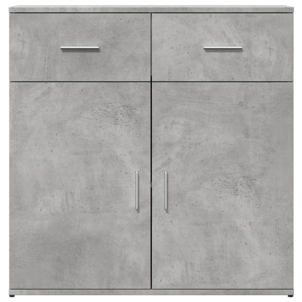skænke 2 stk. 79x38x80 cm konstrueret træ betongrå