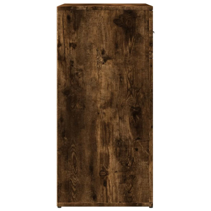 skænke 2 stk. 79x38x80 cm konstrueret træ røget egetræsfarve