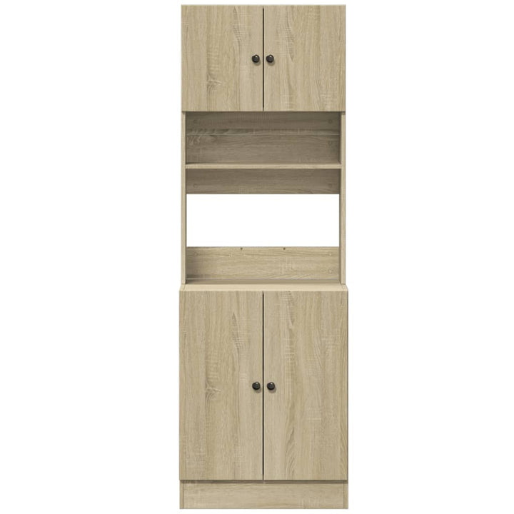 køkkenskab 60x50x180 cm konstrueret træ sonoma-eg