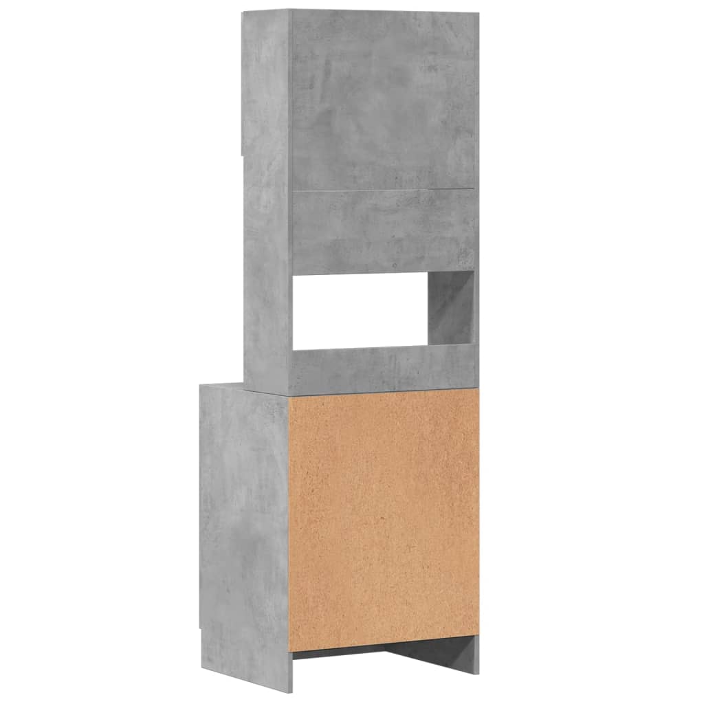 køkkenskab 60x50x180 cm konstrueret træ betongrå