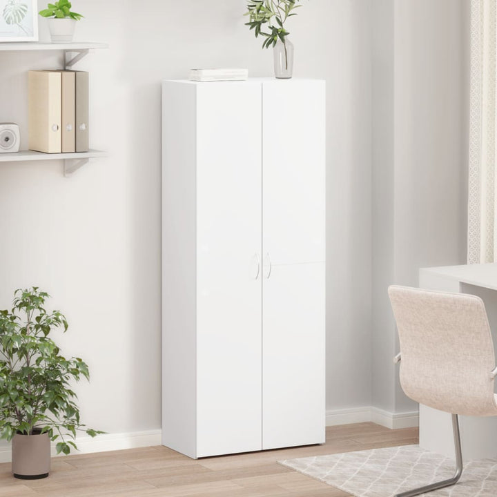 arkivskab 60x32x153 cm konstrueret træ hvid