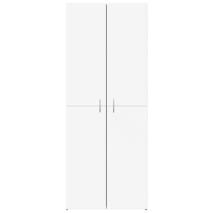 arkivskab 60x32x153 cm konstrueret træ hvid