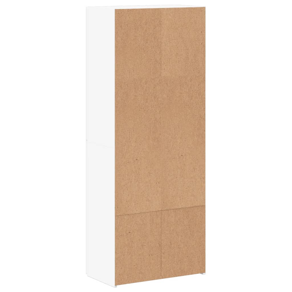 arkivskab 60x32x153 cm konstrueret træ hvid