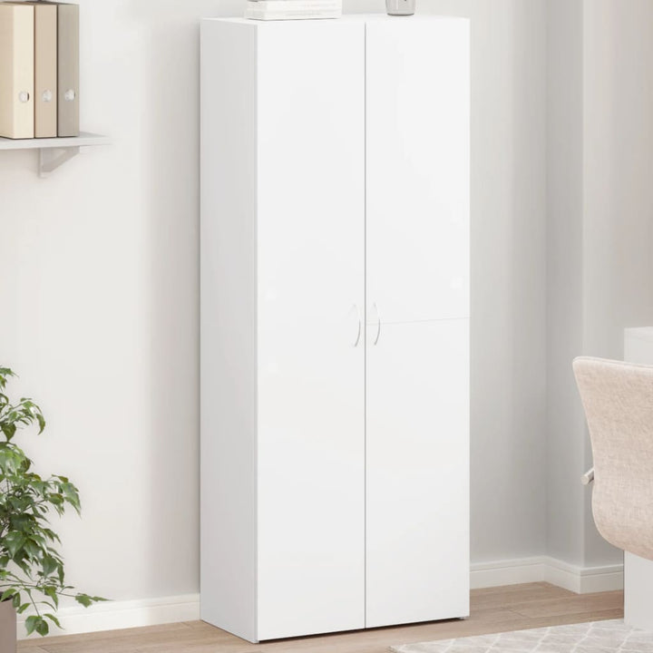 arkivskab 60x32x153 cm konstrueret træ hvid