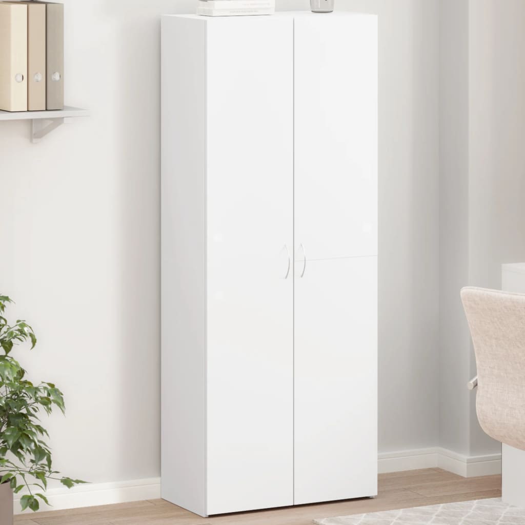 arkivskab 60x32x153 cm konstrueret træ hvid