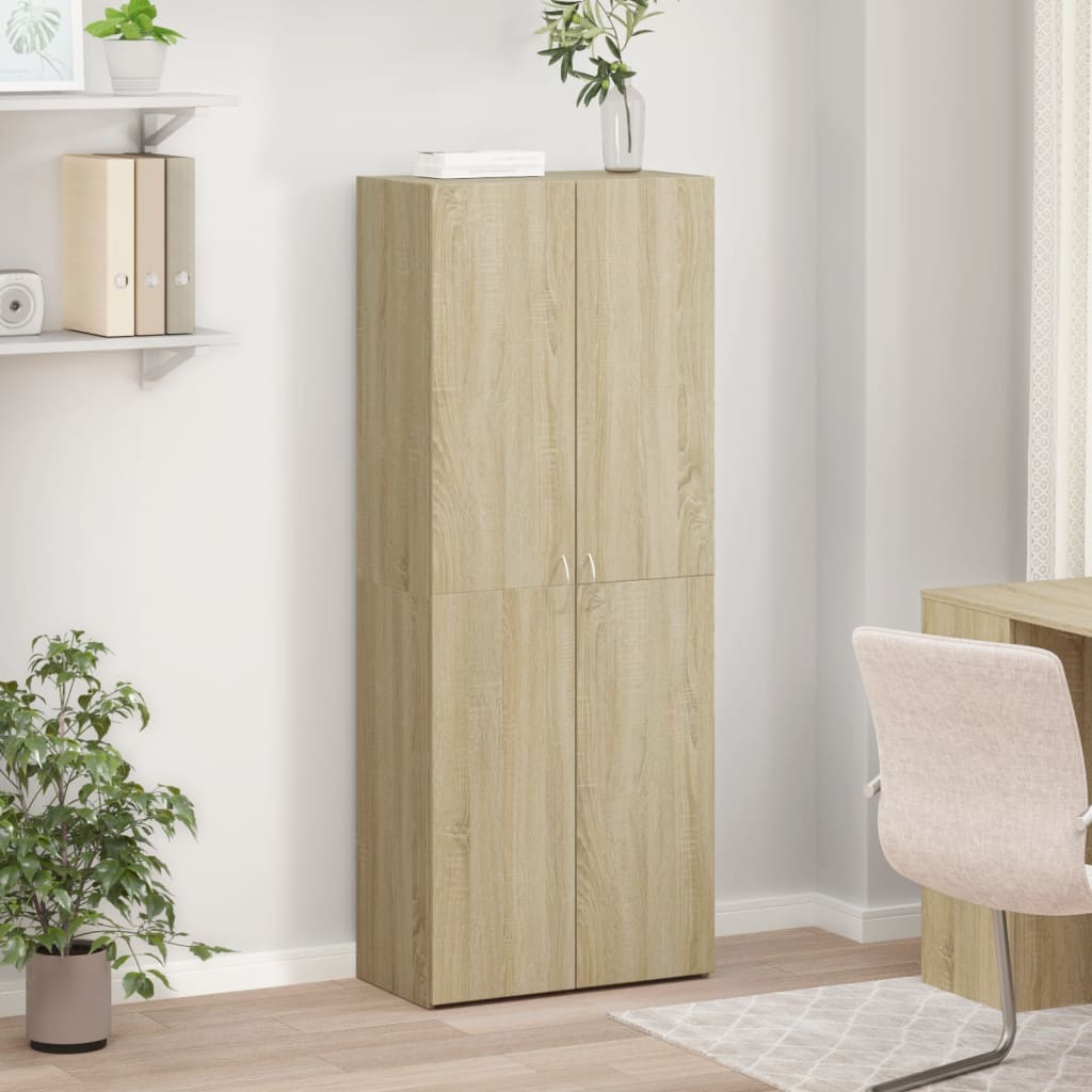 arkivskab 60x32x153 cm konstrueret træ sonoma-eg