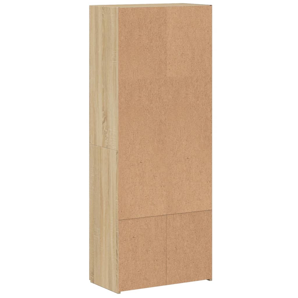 arkivskab 60x32x153 cm konstrueret træ sonoma-eg