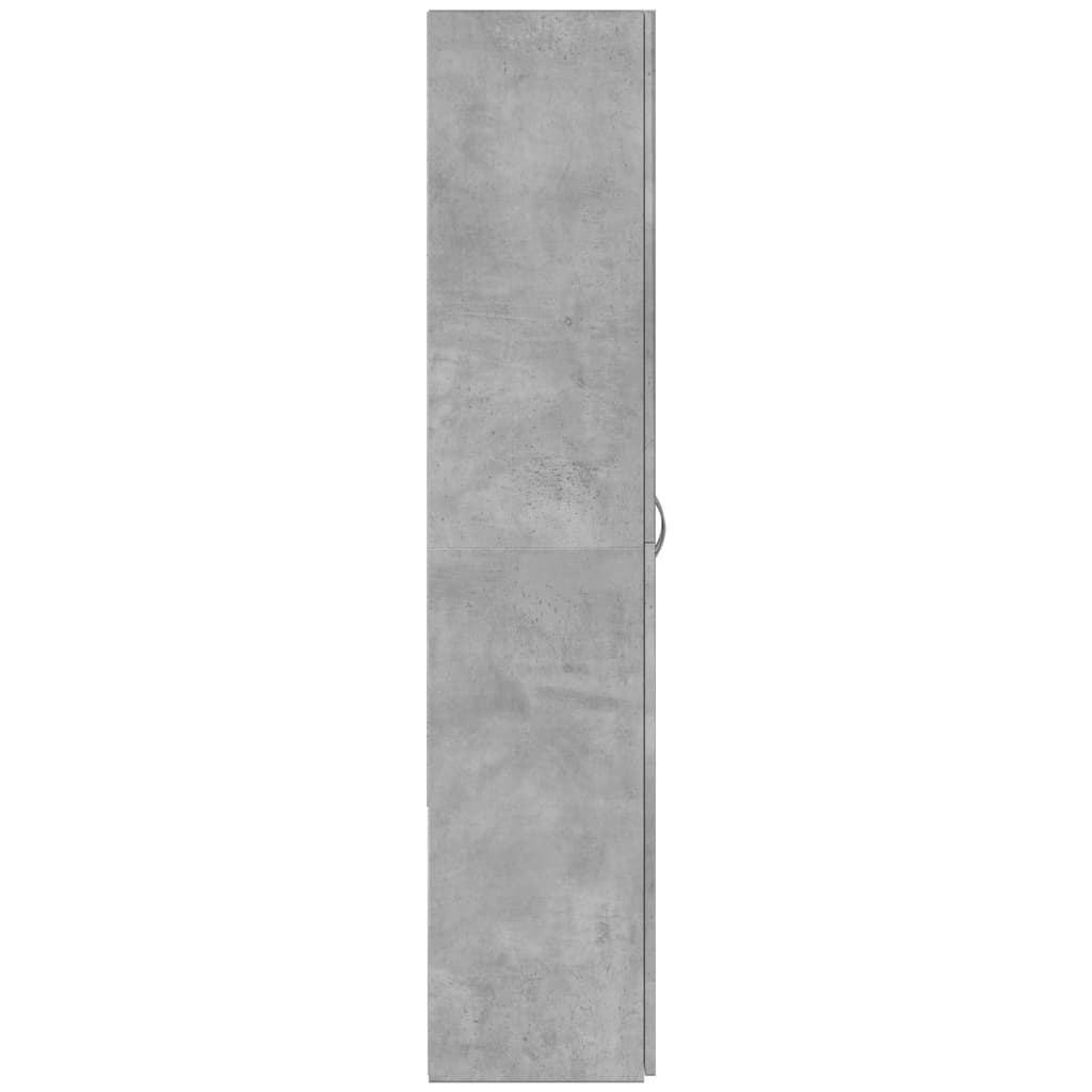 arkivskab 60x32x153 cm konstrueret træ betongrå