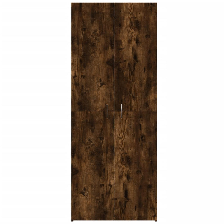 arkivskab 60x32x153 cm konstrueret træ røget egetræsfarve