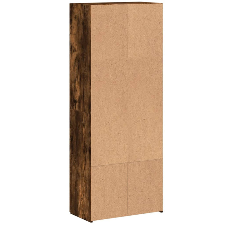 arkivskab 60x32x153 cm konstrueret træ røget egetræsfarve