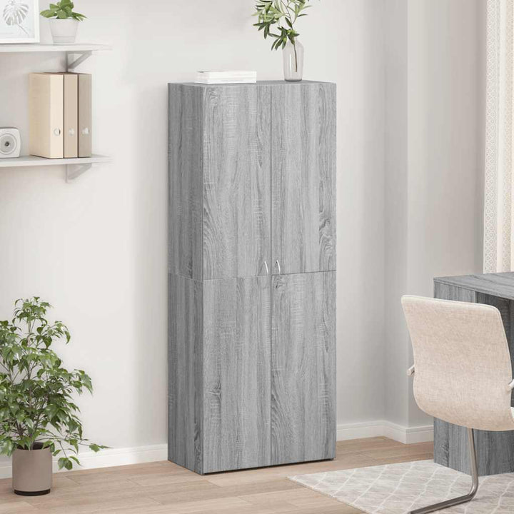 arkivskab 60x32x153 cm konstrueret træ grå sonoma-eg