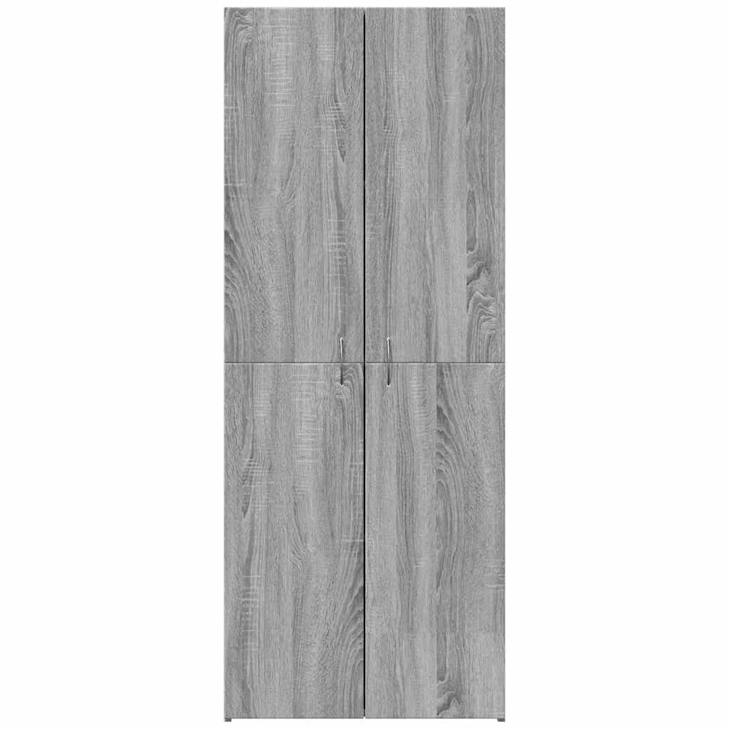 arkivskab 60x32x153 cm konstrueret træ grå sonoma-eg