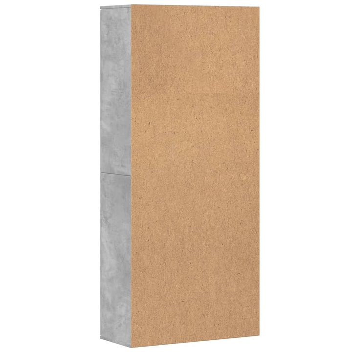 højskab 80x35x180 cm konstrueret træ betongrå