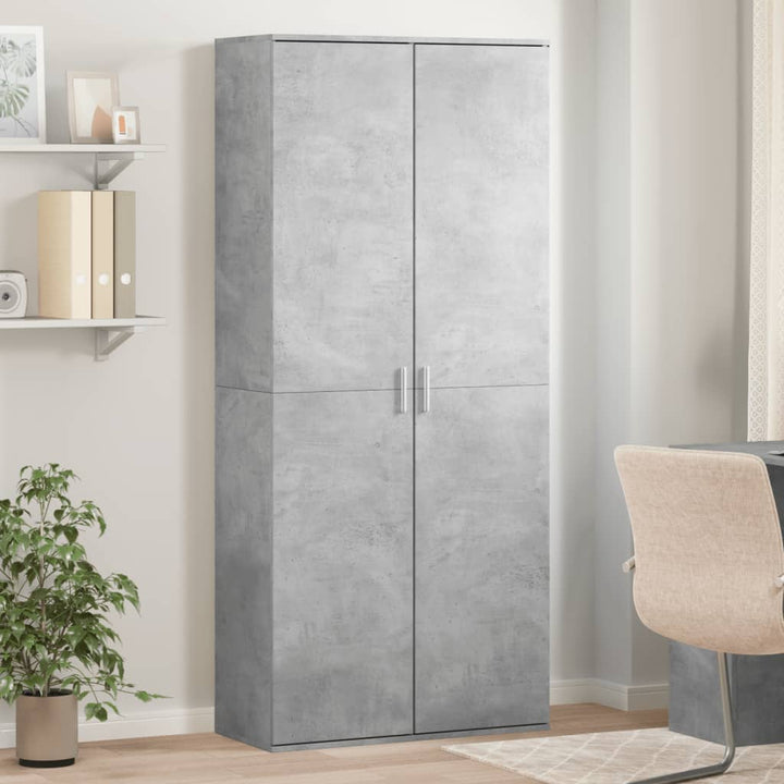 højskab 80x35x180 cm konstrueret træ betongrå