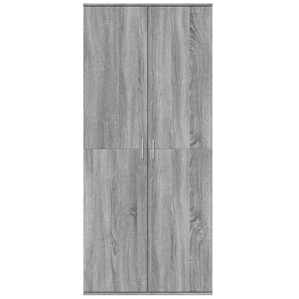 højskab 80x35x180 cm konstrueret træ grå sonoma-eg