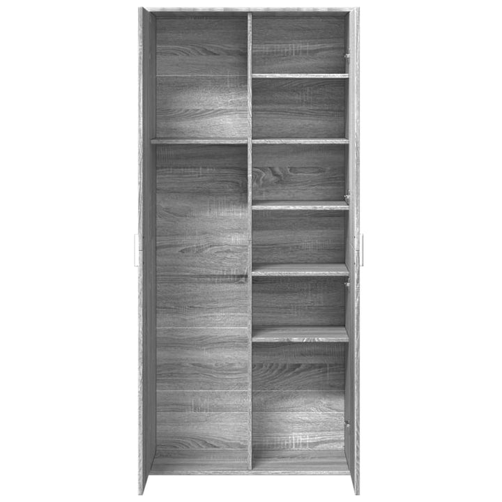 højskab 80x35x180 cm konstrueret træ grå sonoma-eg