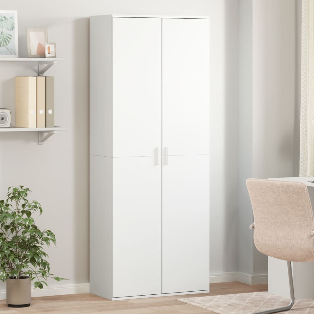 højskab 70x35x180 cm konstrueret træ hvid