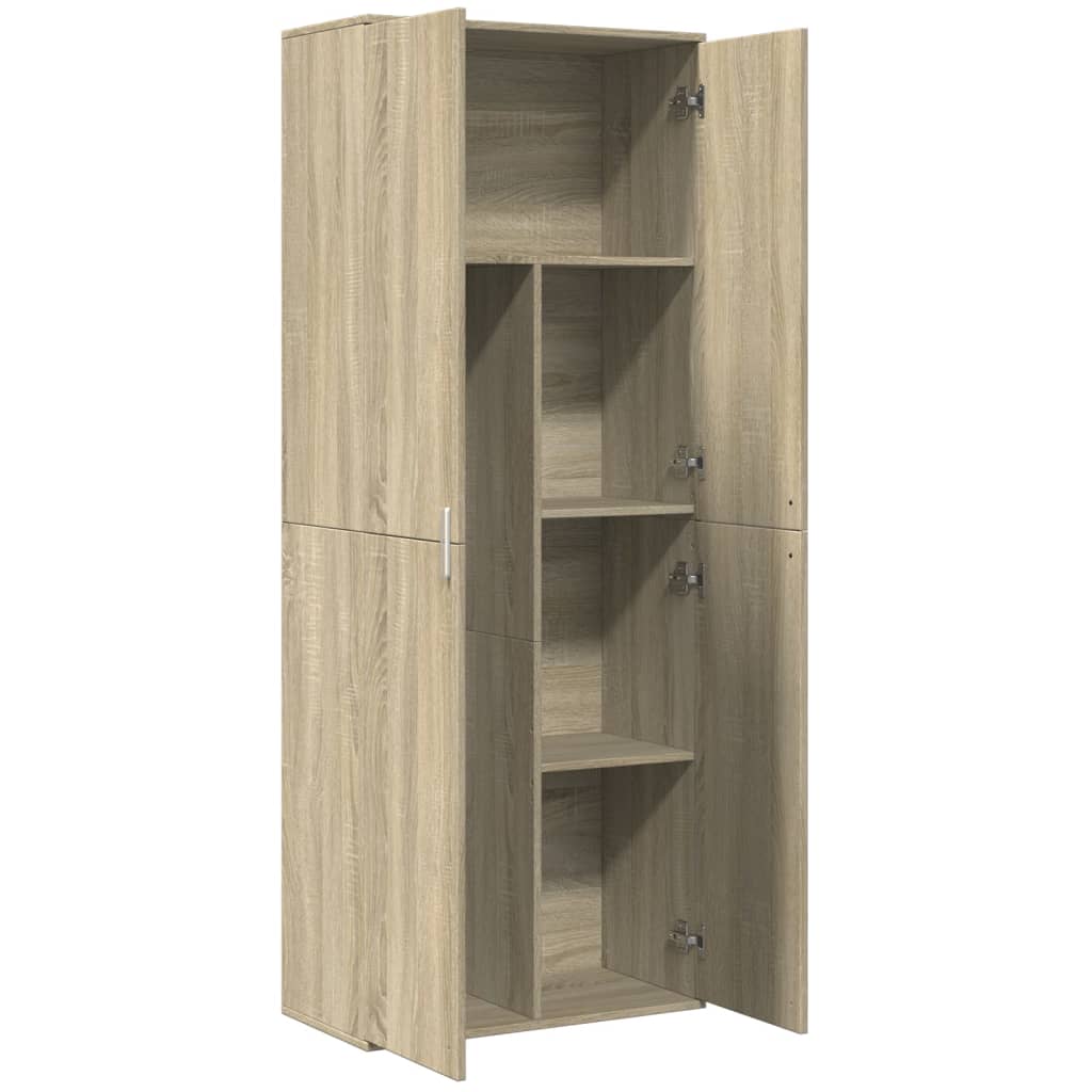højskab 70x35x180 cm konstrueret træ sonoma-eg